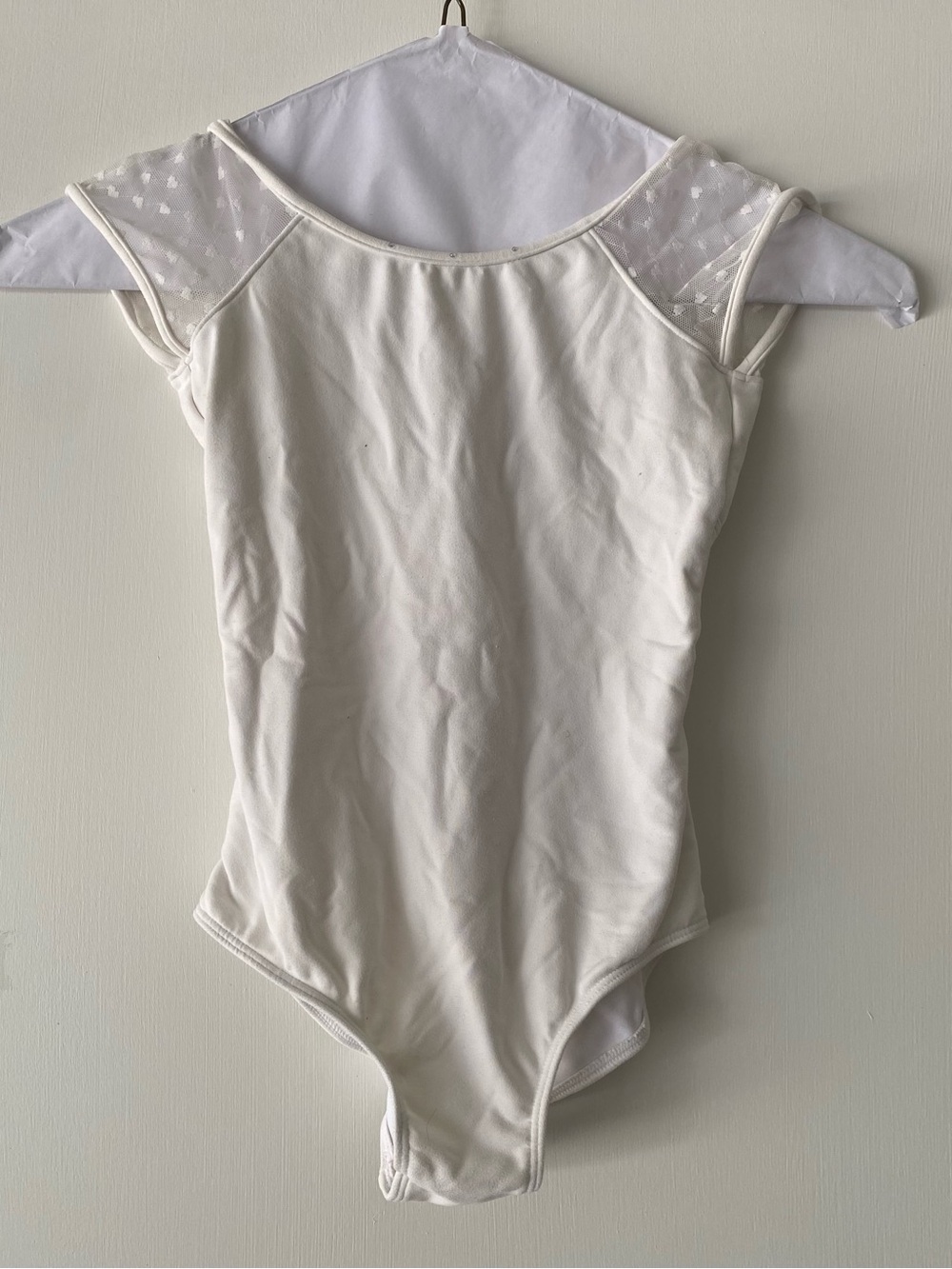 Bloch White Leotard with Heart Sleeves - Dance Classwear